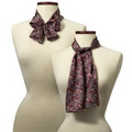 Navy and Maroon Silk Paisley Scarf - 8"x45"